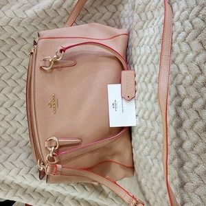 Coach multi edge paint Christie carryall shoulder bag satchel (pale pink)